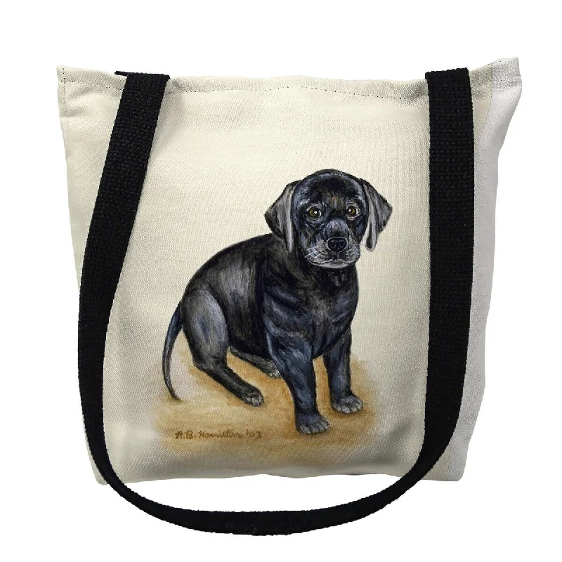 Black Lab Small Tote Bag 13x13