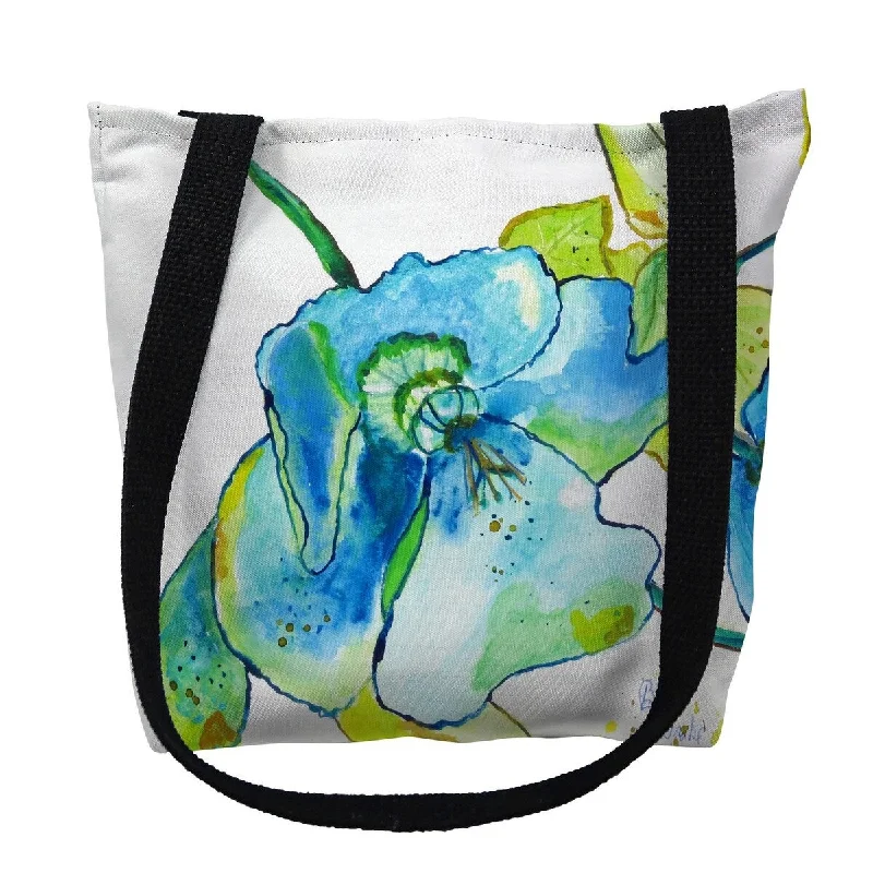 Blue Hibiscus Small Tote Bag 13x13