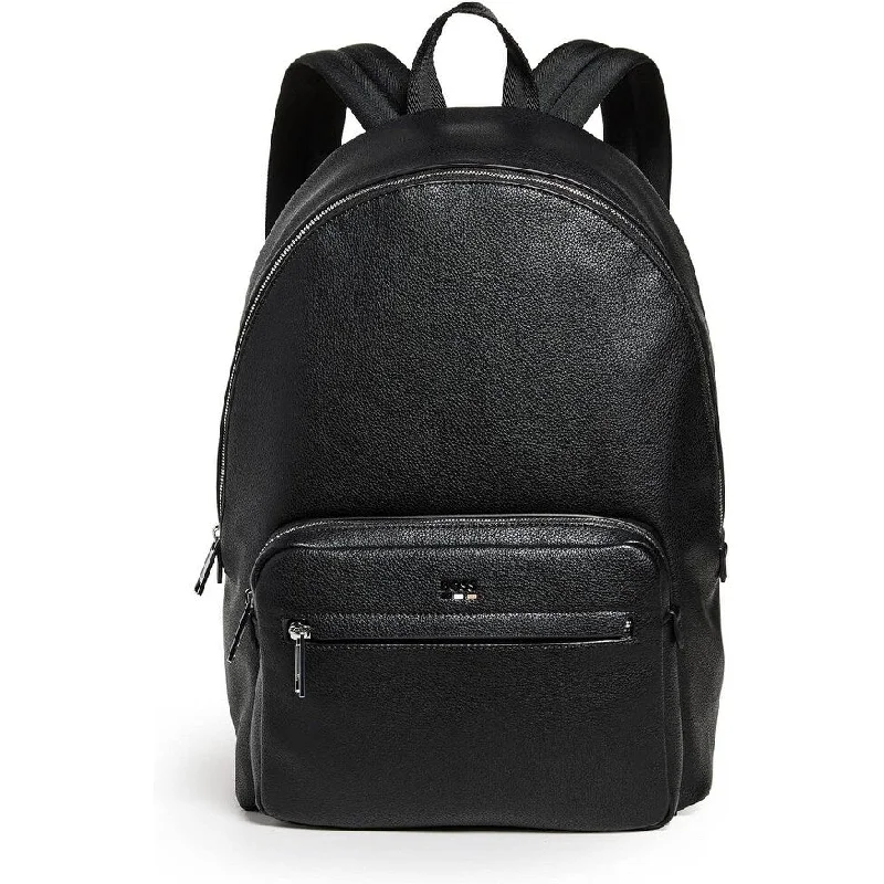BOSS Men's Ray Embossed Logo Smooth Vinyl Backpack, Galaxy Black