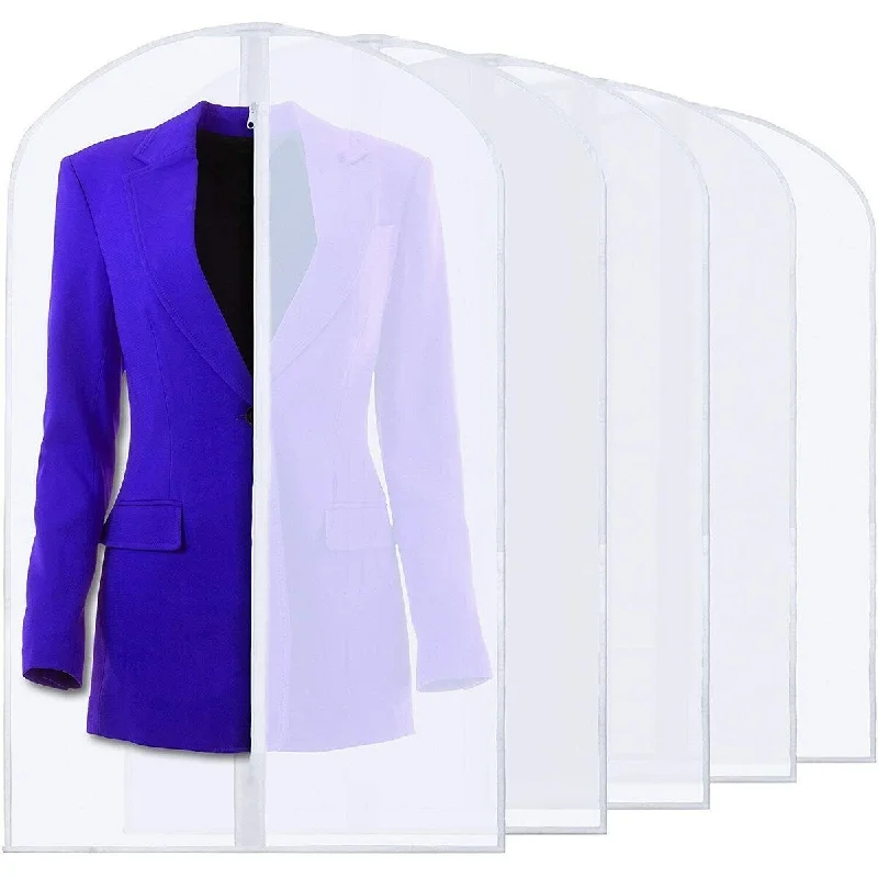 Clear Garment Bags - Travel Storage 5 Pcs