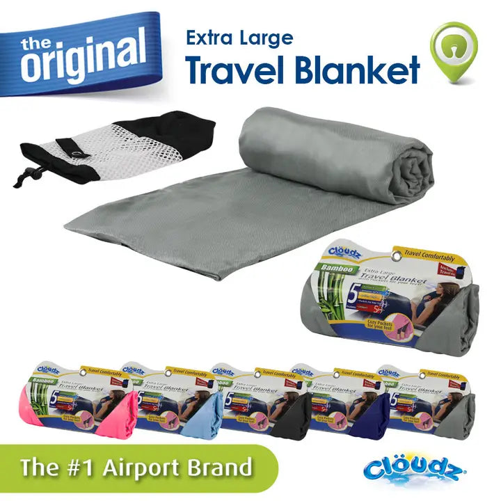 Cloudz- Bamboo Travel Blanket with Bag - $21