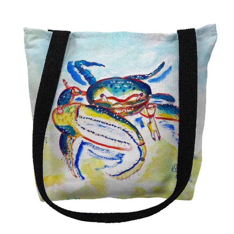Colorful Fiddler Crab Small Tote Bag 13x13