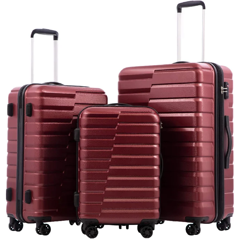 COOLIFE Luggage 3 Piece Set Suitcase Spinner Hardshell Lightweight TSA Lock
