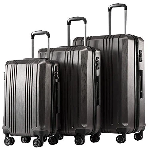 Coolife Luggage Expandable Suitcase PC+ABS 3 Piece Set with TSA Lock Spinner 20in24in28in Coolife Luggage Expandable Suitcase PC+ABS 3 Piece Set with TSA Lock Spinner 20in24in28in