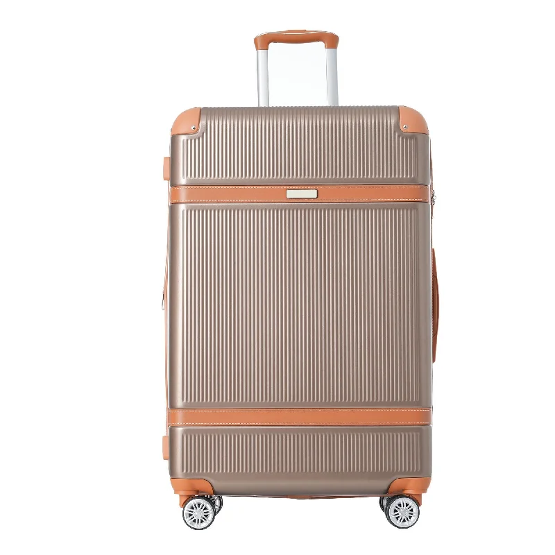 Coppery 3pcs Luggage Sets Expandable Durable Suitcase Wheels TSA Lock