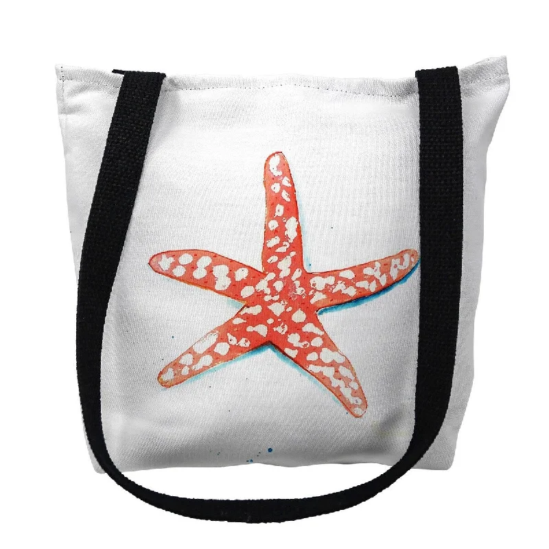 Coral Starfish Small Tote Bag 13x13
