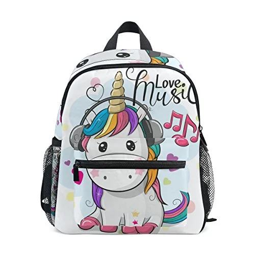 Cute Kid's Toddler Backpack Unicorn Schoolbag for Boys Girls,Kindergarten Children Bag Preschool Nursery Travel Bag with Chest Clip(Music Floral Unicorn) Cute Kid's Toddler Backpack Unicorn Schoolbag for Boys Girls,Kindergarten Children Bag Preschool Nursery Travel Bag with Chest Clip(Music Floral Unicorn)