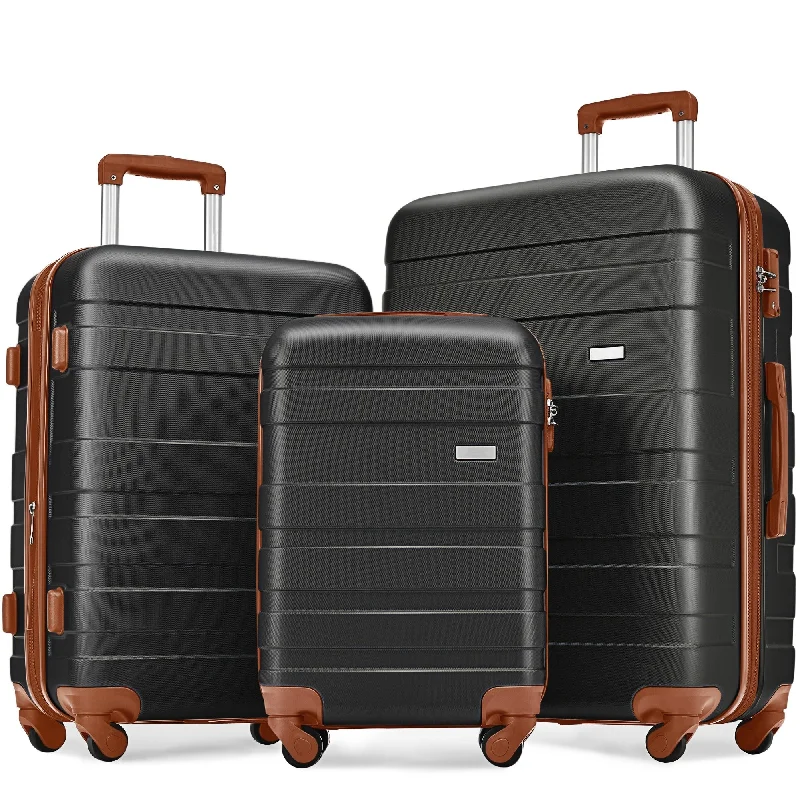 Expandable ABS Hardshell 3pcs Clearance Luggage Hardside Lightweight Durable Suitcase sets Spinner Wheels Suitcase with TSA Lock