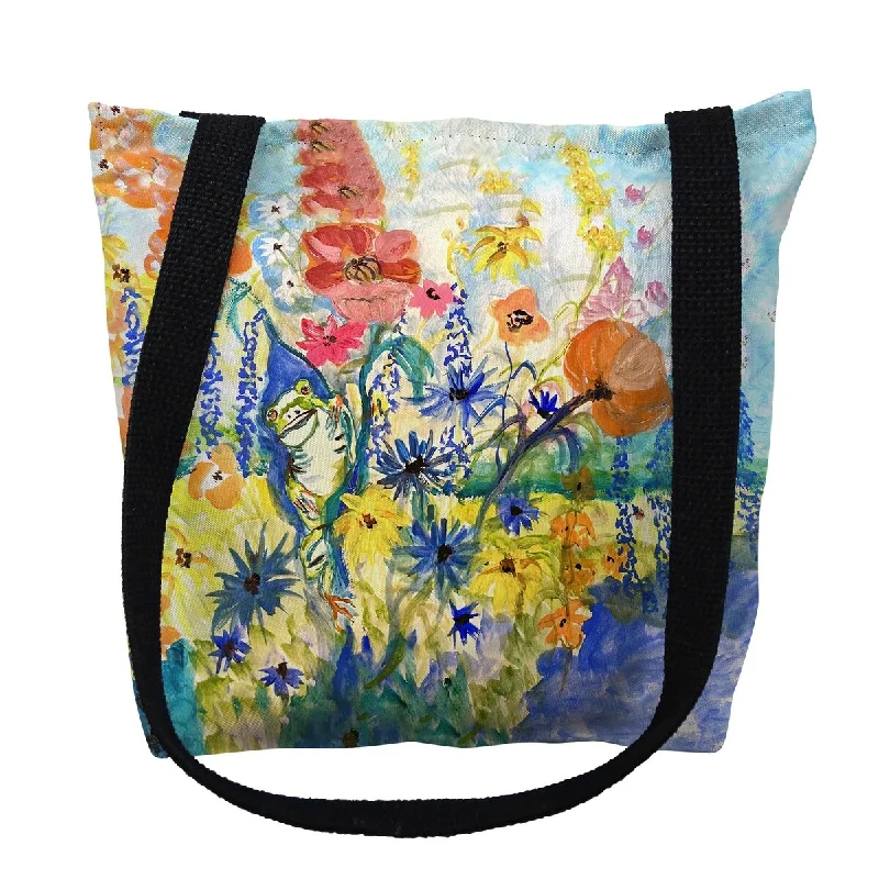 Frog & Garden Small Tote Bag 13x13