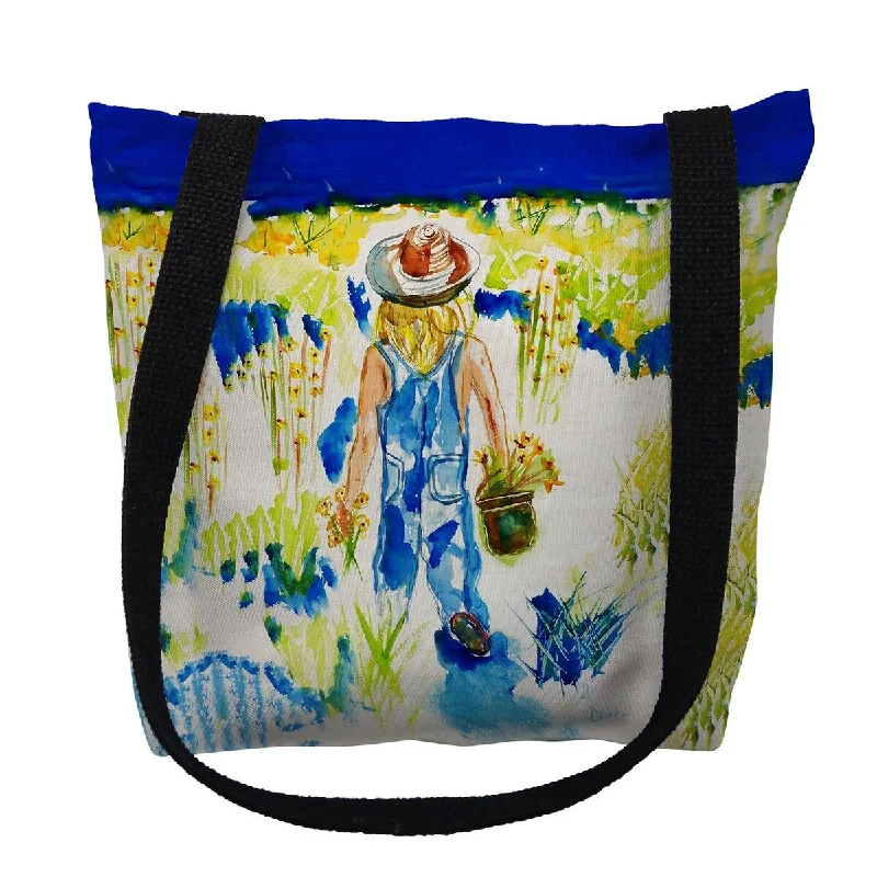 Garden Girl Small Tote Bag 13x13