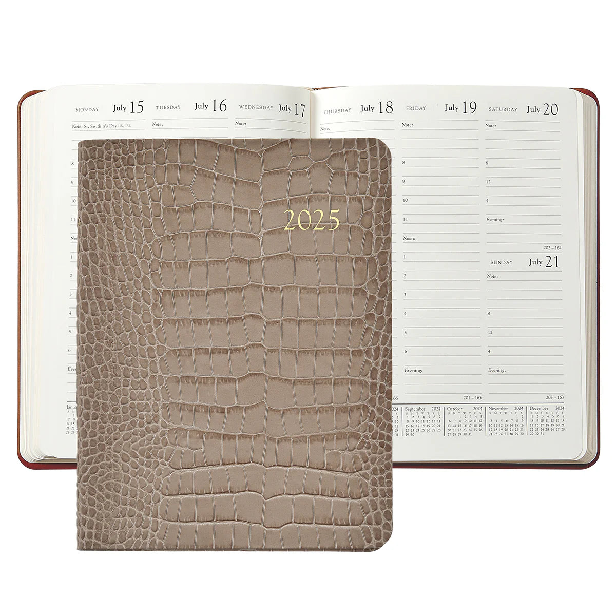 Stone Embossed Croc Leather