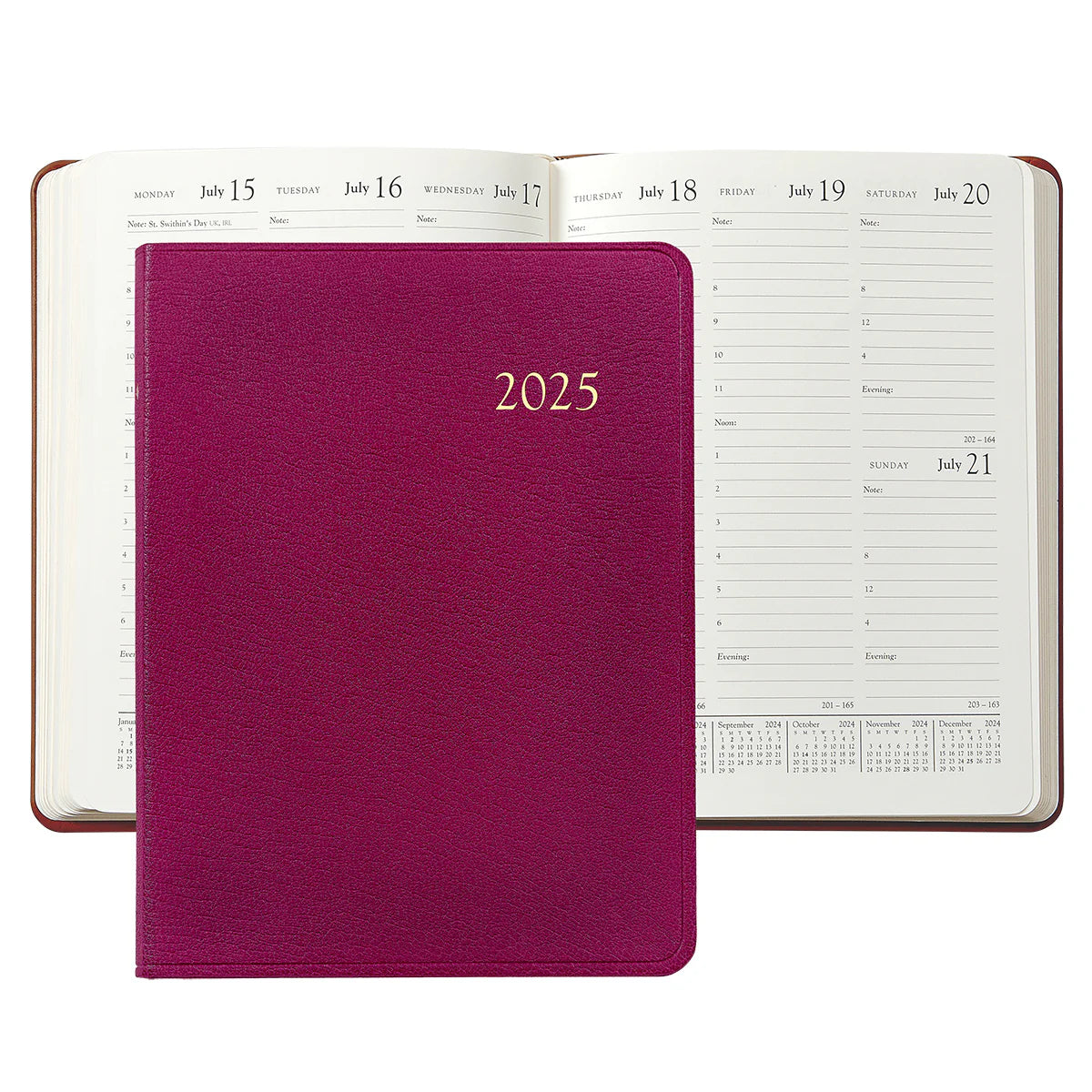 Graphic Image 2025 Desk Diary Goatskin Leather
