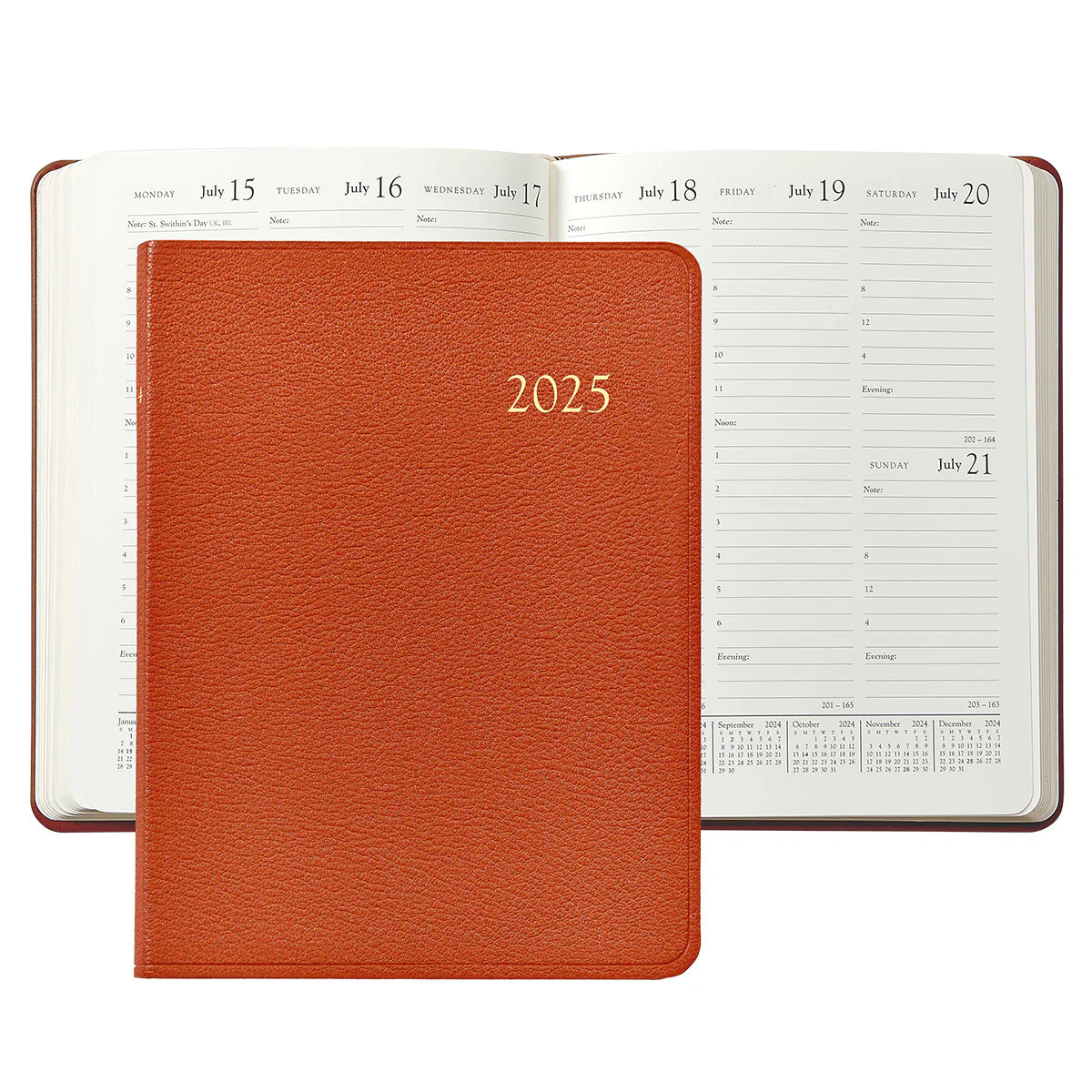 Orange Goatskin Leather