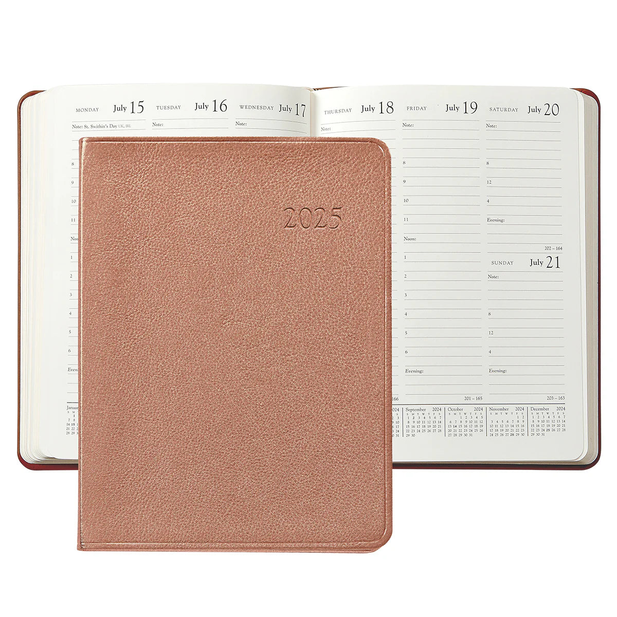 Rose Gold Metallic Goatskin Leather