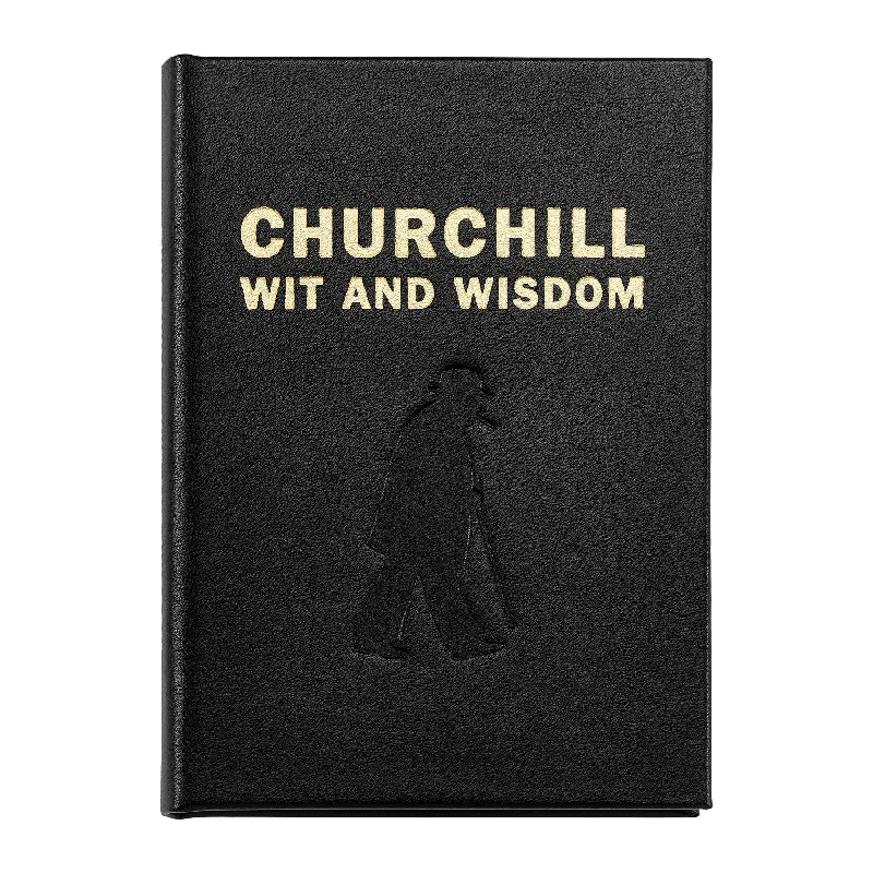 Graphic Image Churchill Wit and Wisdom Black Bonded Leather