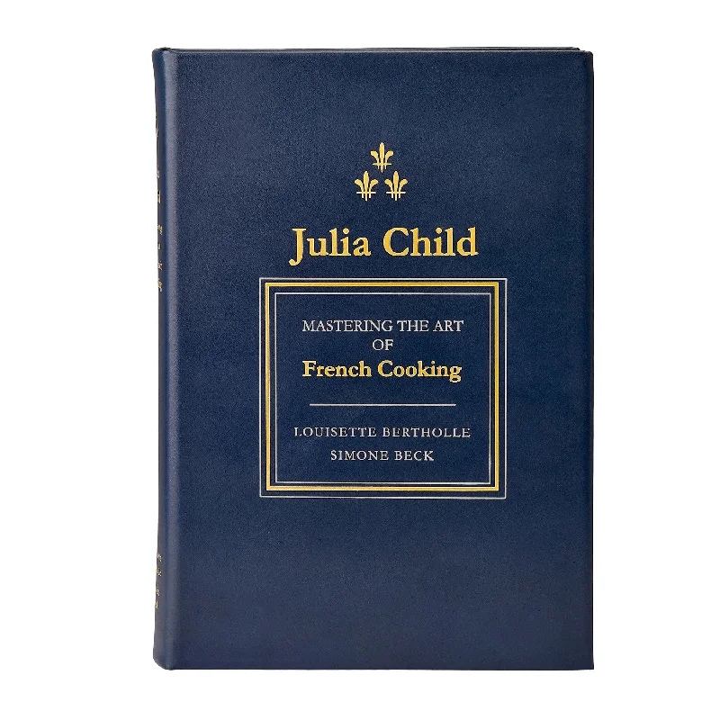 Graphic Image Julia Child Mastering the Art of French Cooking - Navy Bonded Leather