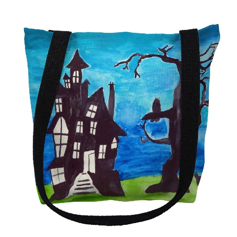Haunted House Small Tote Bag 13x13