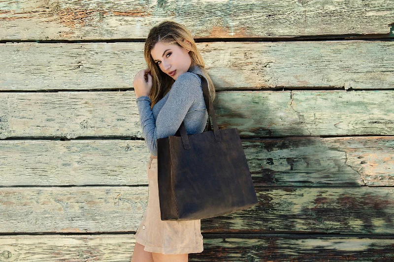 Kiko Leather - Raw Edge Tote Bag