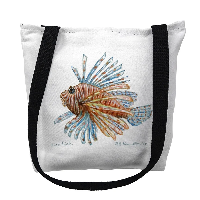 Lion Fish Guest Towel Small Tote Bag 13x13