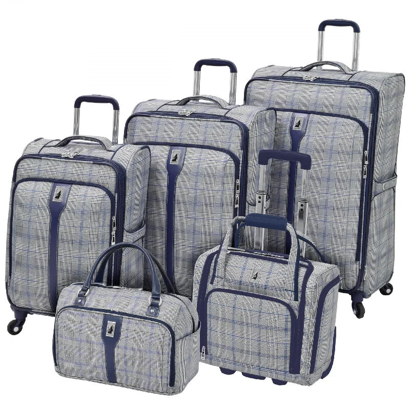 Grey Navy Glen Plaid