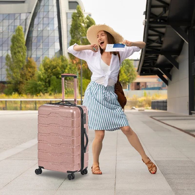 Luggage Sets New Model Expandable ABS+PC 3 Piece Sets