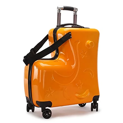 LYNICESHOP 20" Kids Suitcase Luggage Kids Ride On Suitcase Children travel suitcase with Sturdy Spinner Wheels, Good Idea for Kids School Suitcase Increase Travel Fun—Orange LYNICESHOP 20" Kids Suitcase Luggage Kids Ride On Suitcase Children travel suitcase with Sturdy Spinner Wheels, Good Idea for Kids School Suitcase Increase Travel Fun—Orange