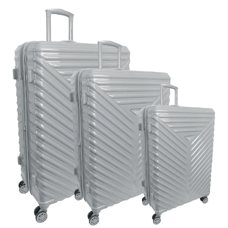 Max Studio 3 Piece Auckland Hardshell Expandable Lightweight Suitcase Double Spinner Wheels Luggage Set