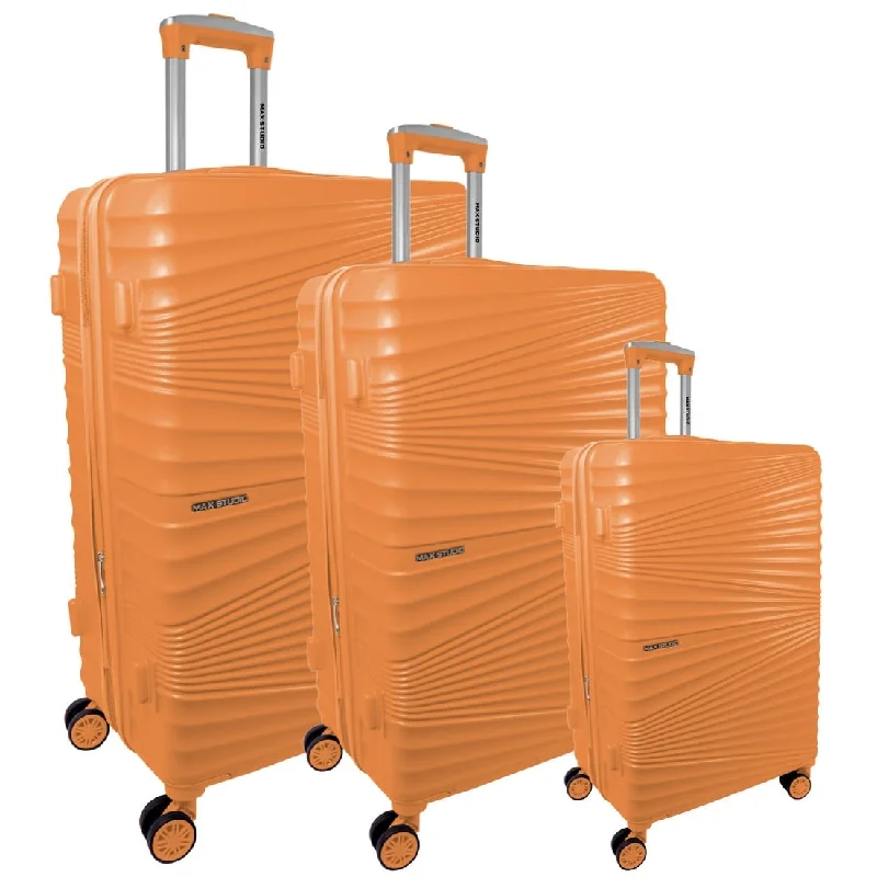 Max Studio 3 Piece Sofia Expandable Lightweight Durable Suitcase Double Spinner Wheels Luggage Set