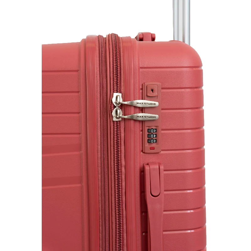Max Studio 3 Piece Stirling Expandable Lightweight Durable Suitcase Double Spinner Wheels Luggage Set