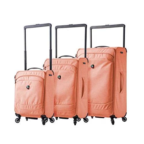 Mia Toro M1127-03pc-org Italy Kitelite Strato Softside Spinner Luggage 3pc Set, Orange Mia Toro M1127-03pc-org Italy Kitelite Strato Softside Spinner Luggage 3pc Set, Orange