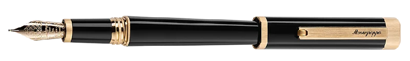 Montegrappa | Quattro Collection Fountain Pen (14kt) Black & Gold