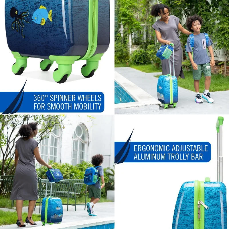 Nautica Kids 18" Back to School Carry-on 5-Piece Luggage Set