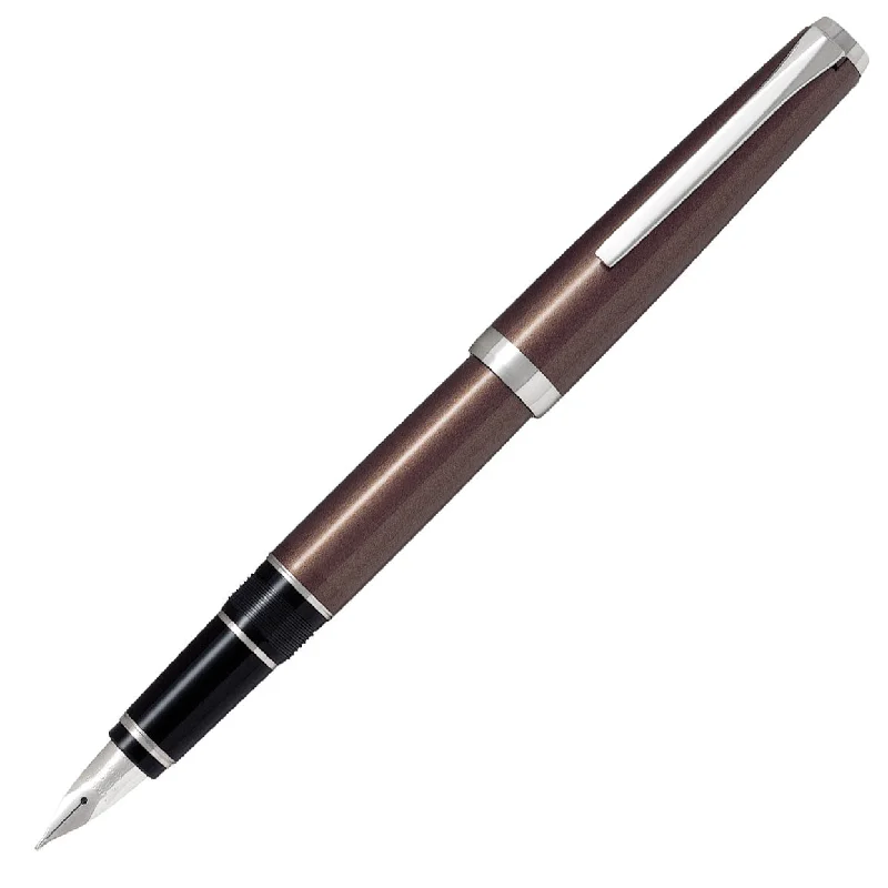 Pilot Metal Falcon Fountain Pen Brown