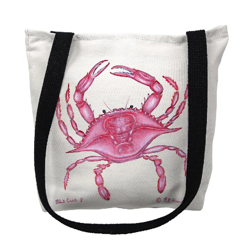 Pink Crab Small Tote Bag 13x13