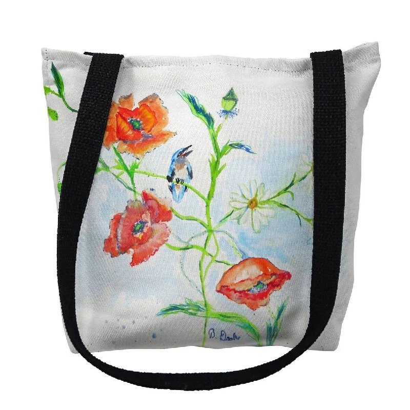 Poppies & Daisies Small Tote Bag 13x13