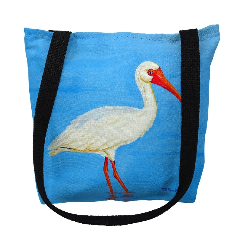 Posing White Ibis Small Tote Bag 13x13