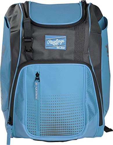 Rawlings Franchise Baseball/Softball Backpack Bag, Columbia Blue