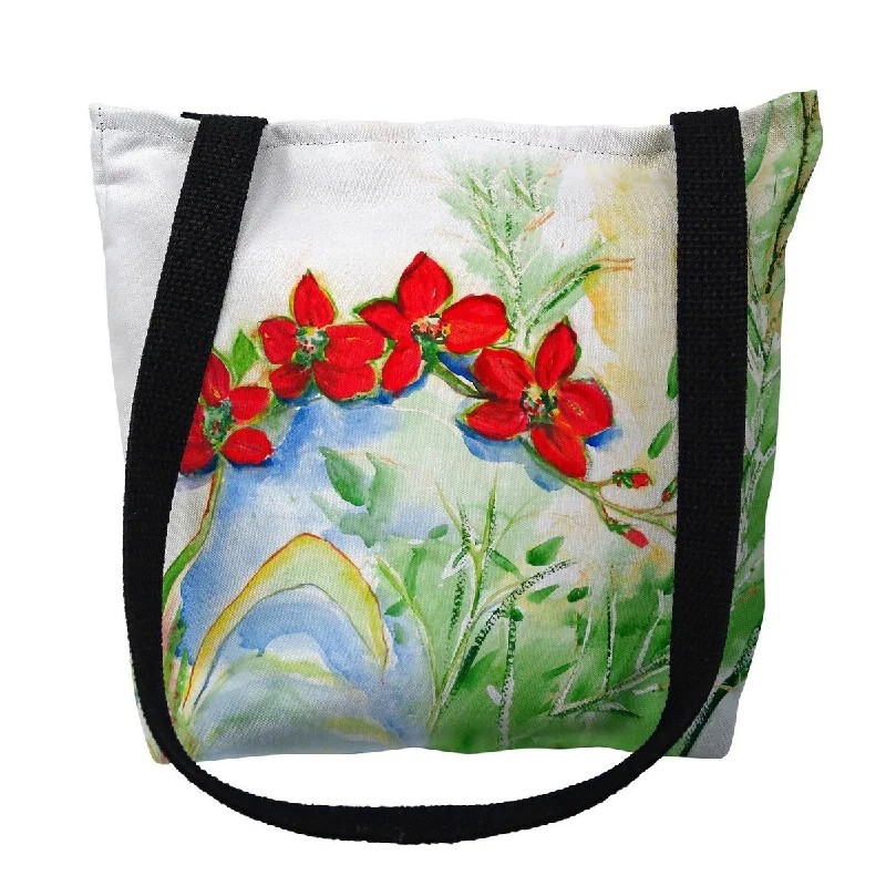 Red Orchids Small Tote Bag 13x13