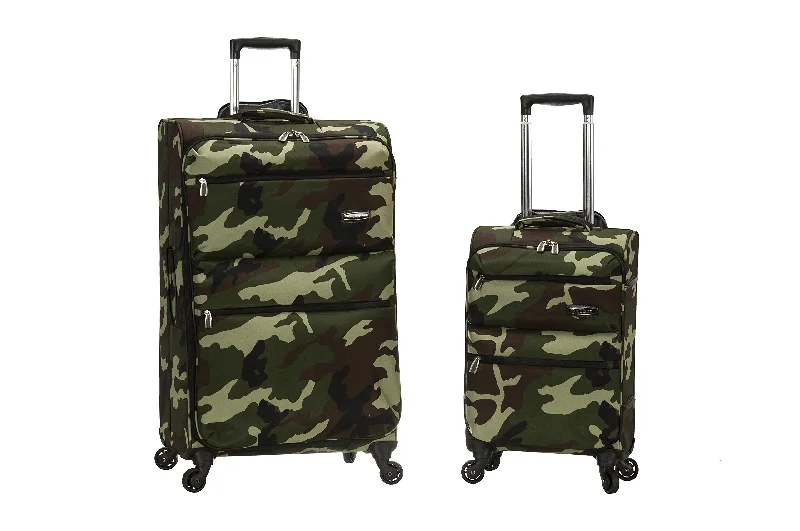 Rockland Gravity 2 Pc Light Weight Luggage Set, Camo