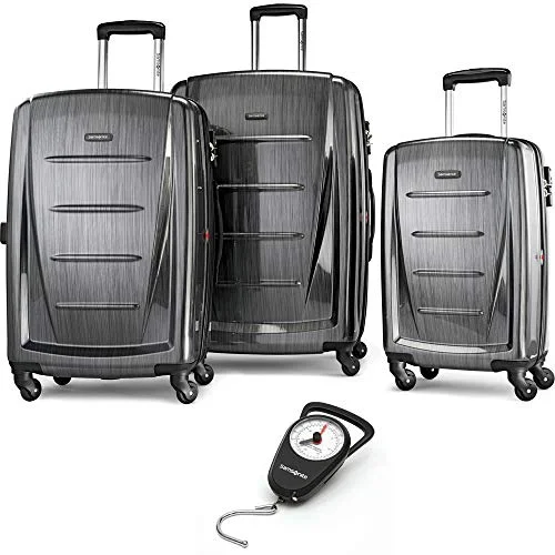 Samsonite Winfield 2 Fashion Hardside 3 Piece Spinner Set Charcoal Bundle Manual Luggage Scale