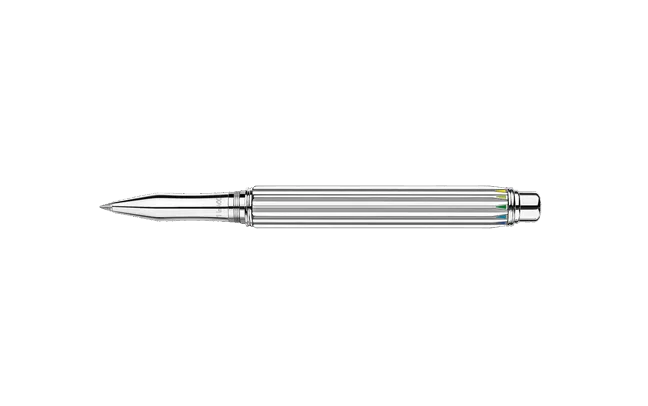Silver-Plated and Rhodium-Coated VARIUS RAINBOW Roller Pen