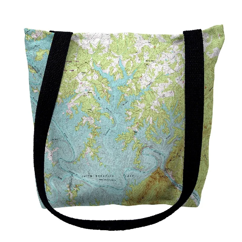 Smith Mountain Lake, VA III Nautical Map Medium Tote Bag 16x16 - 16 inches x 16 inches