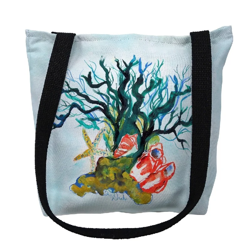 Starfish Coral Shells Small Tote Bag 13x13
