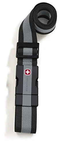 SwissGear Adjustable Luggage Strap with Snap-Lock Buckle - Fits Bags up to 72-Inches , Black SwissGear Adjustable Luggage Strap with Snap-Lock Buckle - Fits Bags up to 72-Inches , Black