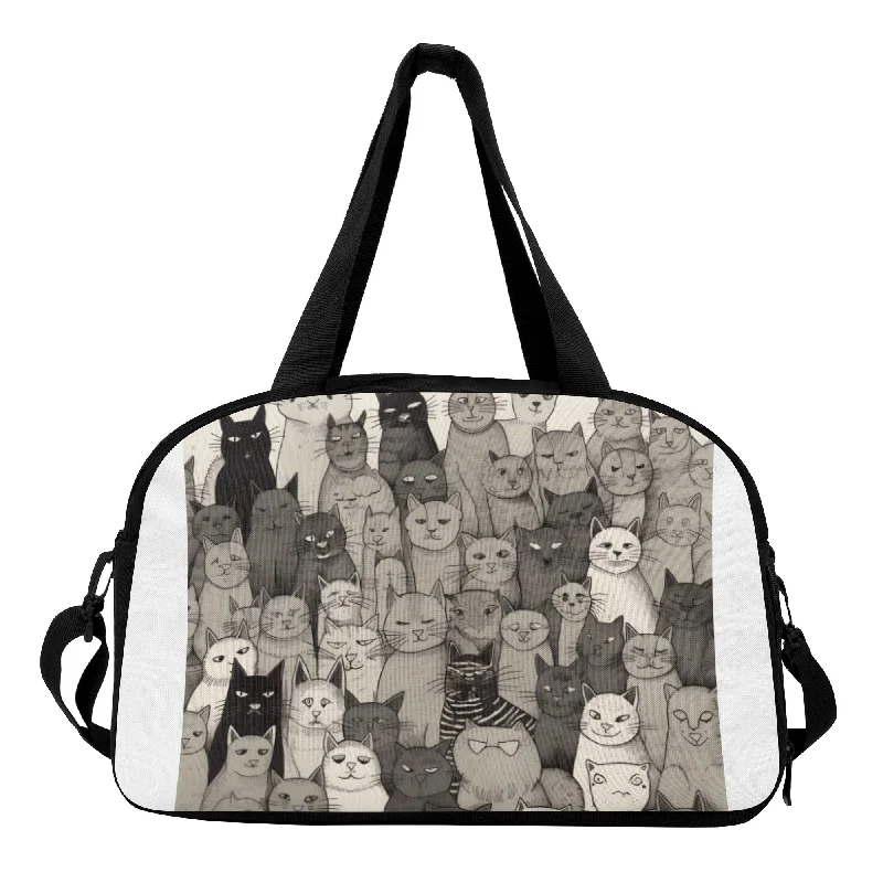 Cat Print  Travel Luggage Bag