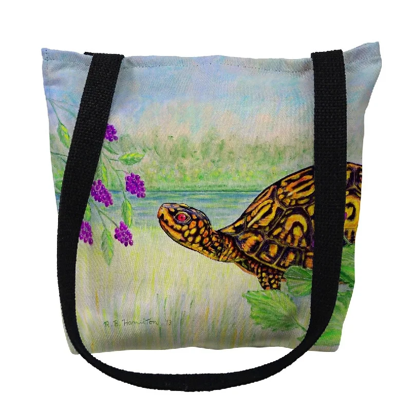 Turtle & Berries Small Tote Bag 13x13