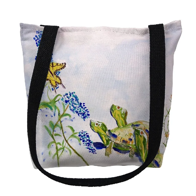 Turtles & ButterFly Small Tote Bag 13x13