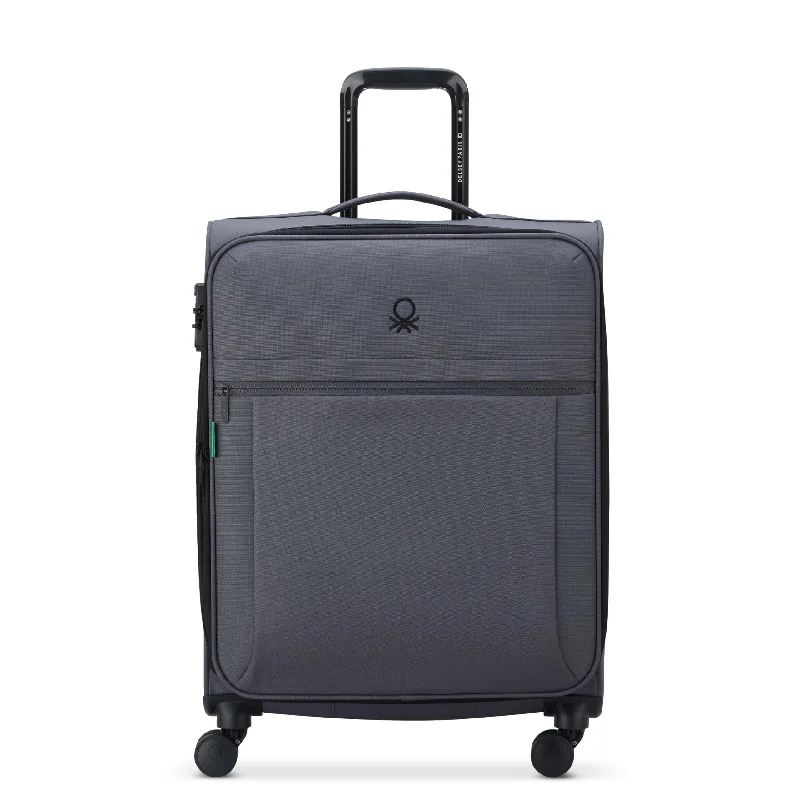 United Colors of Benetton Be Softside Expandable Luggage with Spinner Wheels (Checked-Medium 23 Inch)