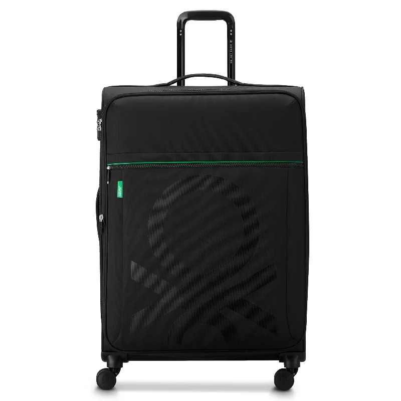 United Colors of Benetton Color Block Softside Expandable Luggage with Spinner Wheels (Checked-Large 27 Inch)