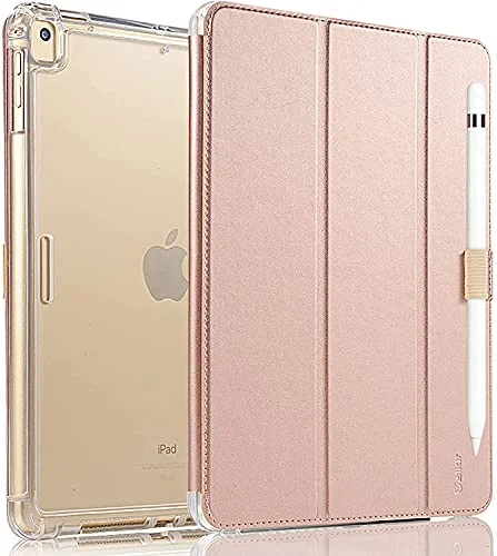 Valkit iPad Mini 5th Generation 2019 Case, iPad Mini 4 Case,Shockproof Protective Smart Folio Stand Protective Heavy Duty Rugged Impact Resistant Armor Cover[with Auto Sleep/Wake], Rose Gold